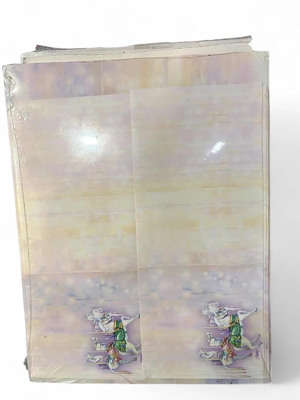 Vintage Carousel Unicorn Horse Printer Paper Stationery Set of 2 packs